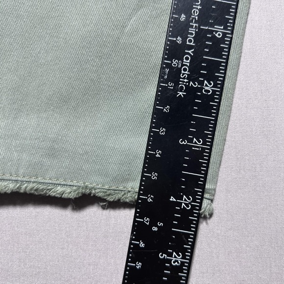 Frank & Eileen Wicklow Pants Womens 10 Green Cropped Raw Hem Chino Made in USA - Picture 16 of 16